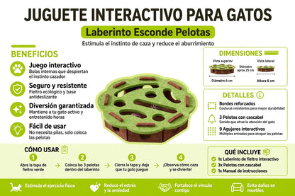 Caja Laberíntica para Gatos