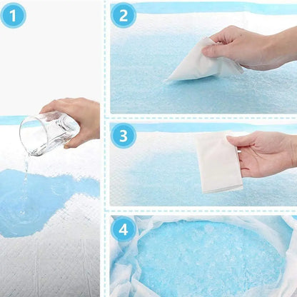 Disposable Puppy Training Pads for Dogs and Cats, Super Absorbent Pee Pads made of High-Density Cellulose and Polymer, Leak Proof and Non-Slip, Ideal for Housebreaking and Odor Control.