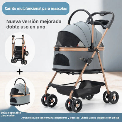 Carrito para Mascotas 3 en 1 Premium
