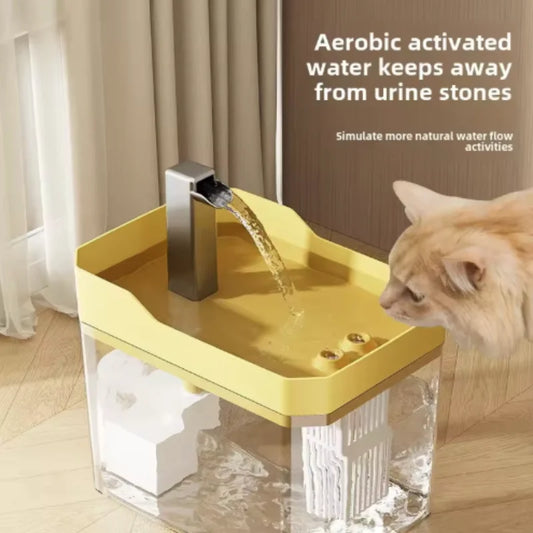 Fuente de Agua Premium para Perros y Gatos | Filtración Automática, Recargable por USB y Depósito Transparente