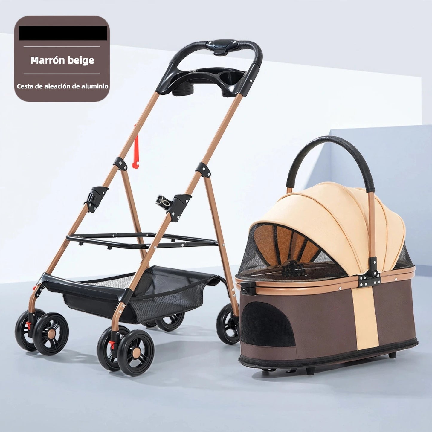 Carrito para Mascotas 3 en 1 Premium