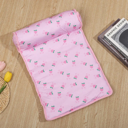 Summer Ice Silk Pet Cooling Mat Portable Heat Relief Cushion Non Slip Washable Cool Sleeping Pad Universal Dog Cat Bed Anti Heat