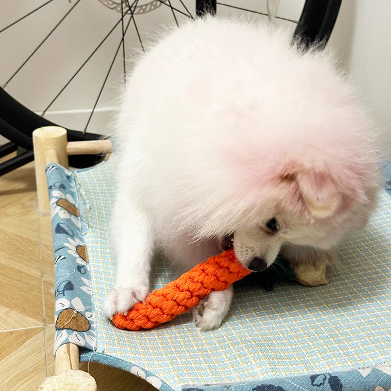 Juguete Zanahoria Cuerda Perro Pequeño Limpieza Dental