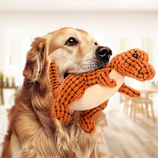 Juguete Premium de Peluche con Diseño de Dinosaurio para Perros y Gatos