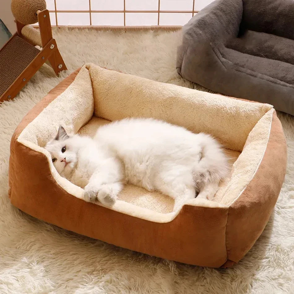 Cesta Cama para Gatos Felpa Suave y Cómoda | Hey Mira Pets