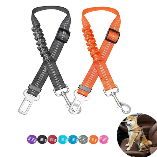Cinturón de Seguridad Premium para Perros | Ajustable, Reflectante y Elástico para el Coche