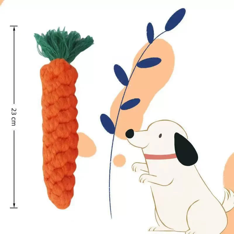 Juguete Zanahoria Cuerda Perro Pequeño Limpieza Dental