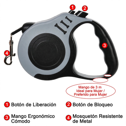Correa Retráctil Automática 3m y 5m