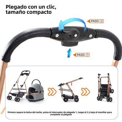 Carrito para Mascotas 3 en 1 Premium