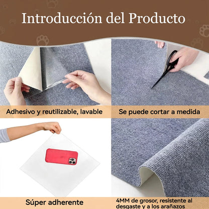 Alfombra Rascadora Autoadhesiva para Gatos | Protector para Sofás y Muebles