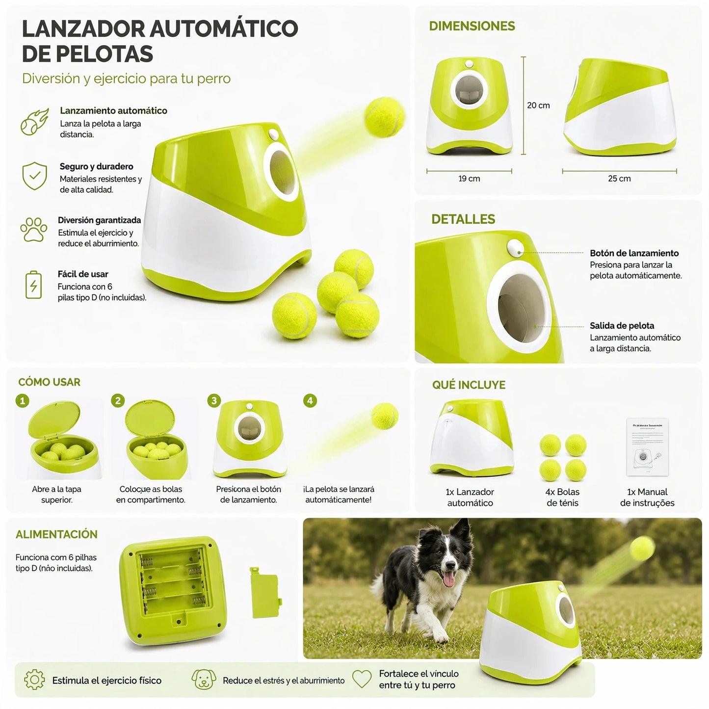 Lanzador de Pelotas para Perros
